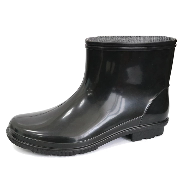 JW-105 Non safety waterproof slip resistant ankle pvc rain boot for men