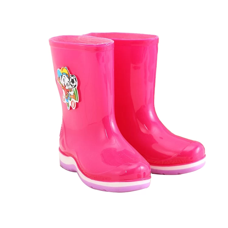 KRB-005 antiderrapante moda impermeável meninas botas de chuva