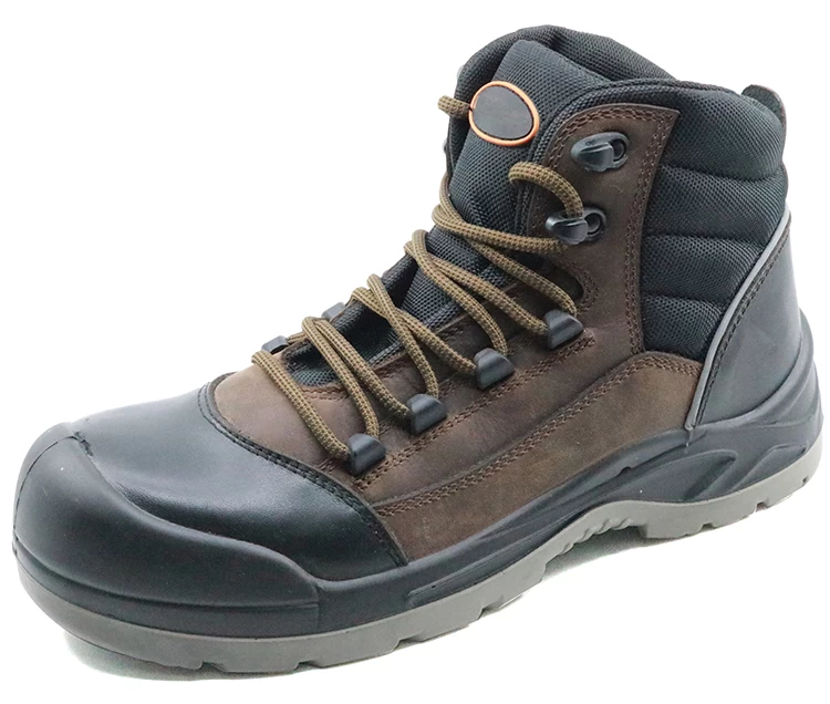 N0141H slip resistant leather steel toe industrial safety boot