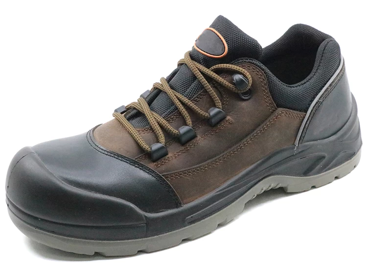 N0141L Leather construction site steel toe cap work shoes safety