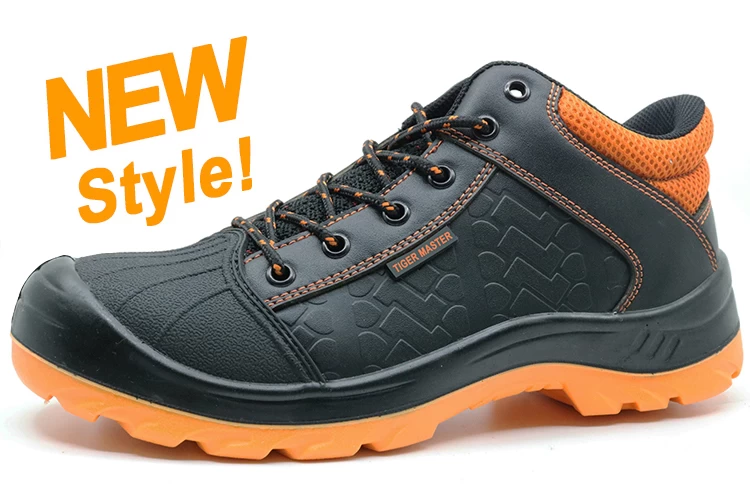 N0182 leather upper pu sole groundwork breathable safety shoes