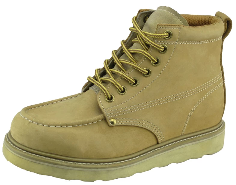 Nubuck leather goodyear welted safety boots