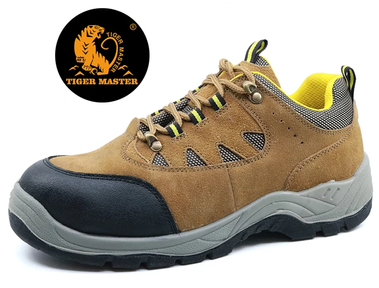 Oil resistant cheap suede leather safety shoes steel toe cap