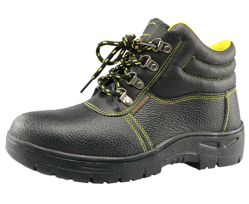 RB1010 cemented rubber sole iron steel cheap safety work shoes