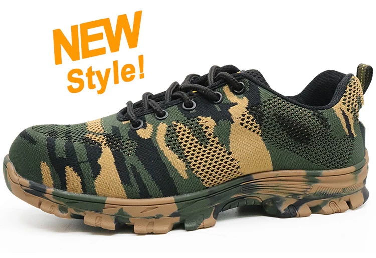 RB1090 camouflage anti static fashion sport safety shoes with steel toe cap