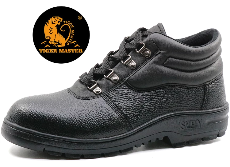 RB1095 pu upper rubber sole cemented cheap construction safety shoes