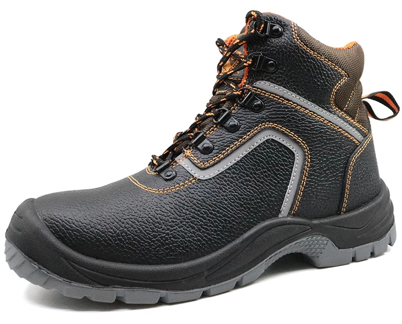 SD3061 Barato couro aço toe mineração rússia sapatos de segurança homens