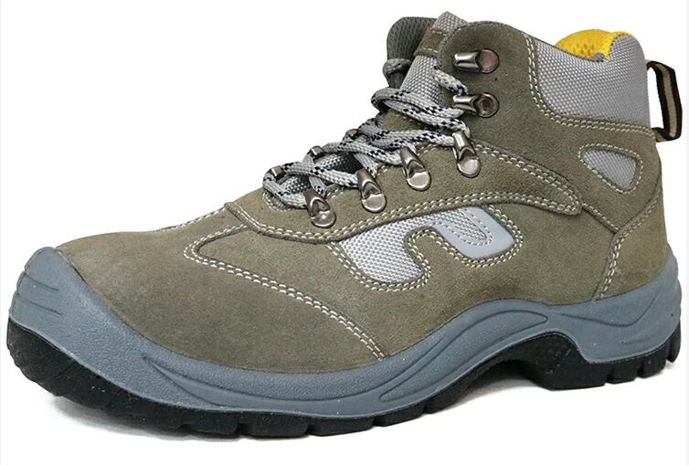 SD3065 Anti slip suede leather low priced safety shoes men steel toe cap
