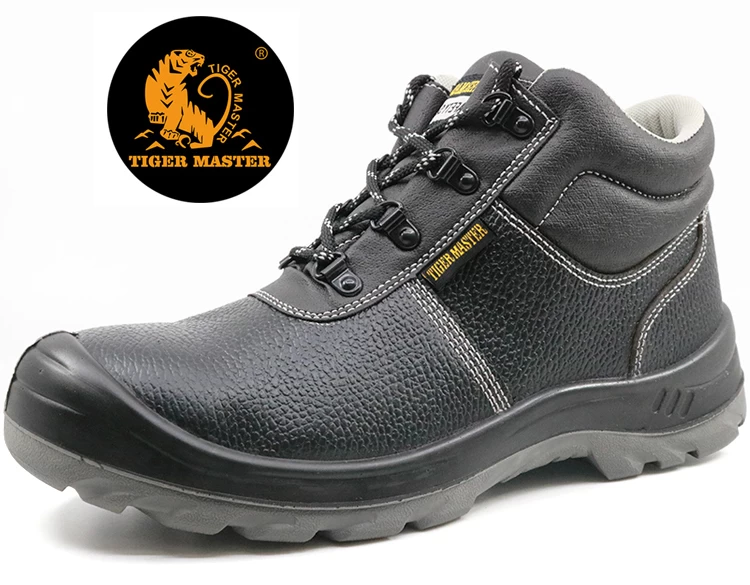 SJ0170 black leather steel toe cap safety jogger safety shoes