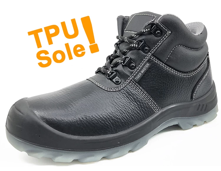 SJ0170T جلد طبيعي tpu الوحيد اصبع القدم الصلب سلامة العمل الأحذية