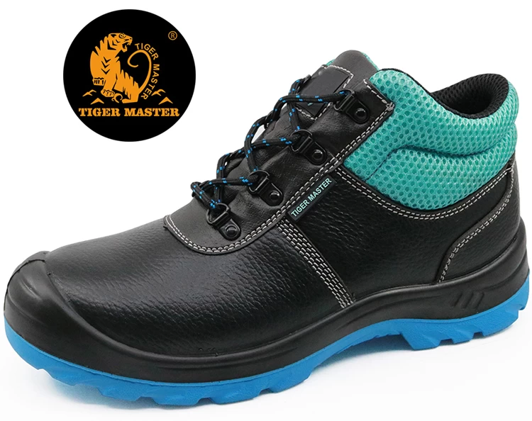 SJ0181 new light weight black leather safety jogger work shoe safety