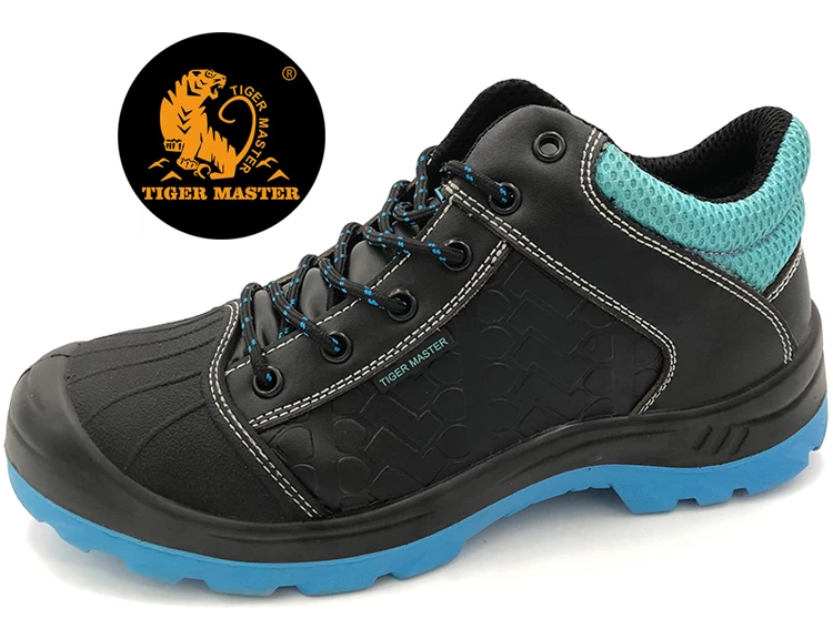SJ0188 zapatos de seguridad con puntera de acero de acero negro resistente al aceite en venta