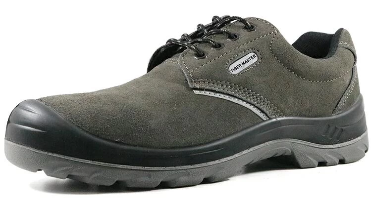 SJ0200 Chaussures de sécurité de travail en cuir suédé gris, embout en acier