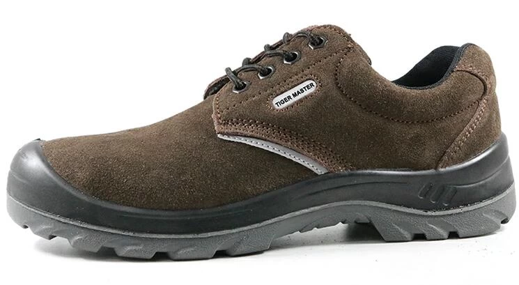 SJ0200BR CE padrão antiderrapante couro camurça homens sapatos de trabalho biqueira de aço