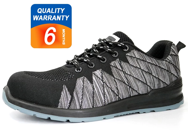 SP020 pu injection lightweight plastic toe cap fashion sports safety shoes