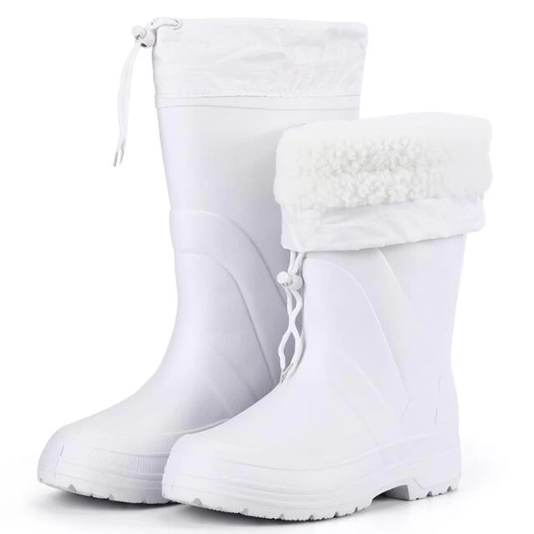 EB01 White food industry lightweight men winter EVA foam boots men