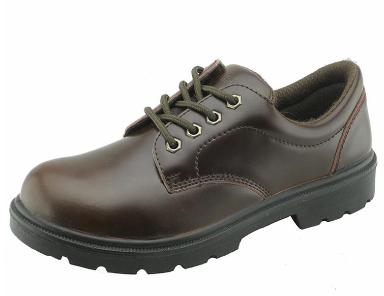Split leather PU injection safety shoes