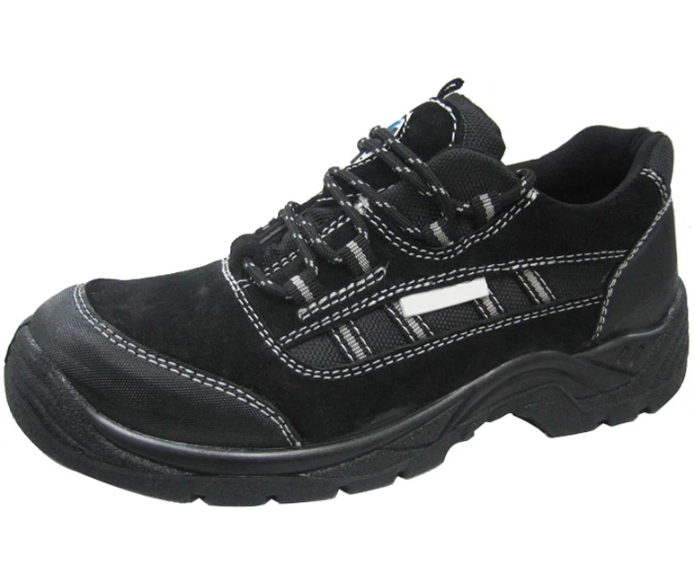 Suede leather PU injection work safety shoes
