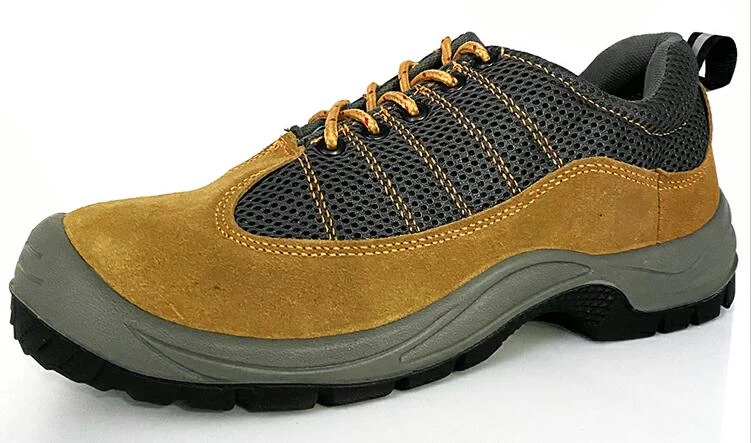 TM2001 Zapatos de trabajo de seguridad baratos con punta de acero de gamuza antideslizante de aceite