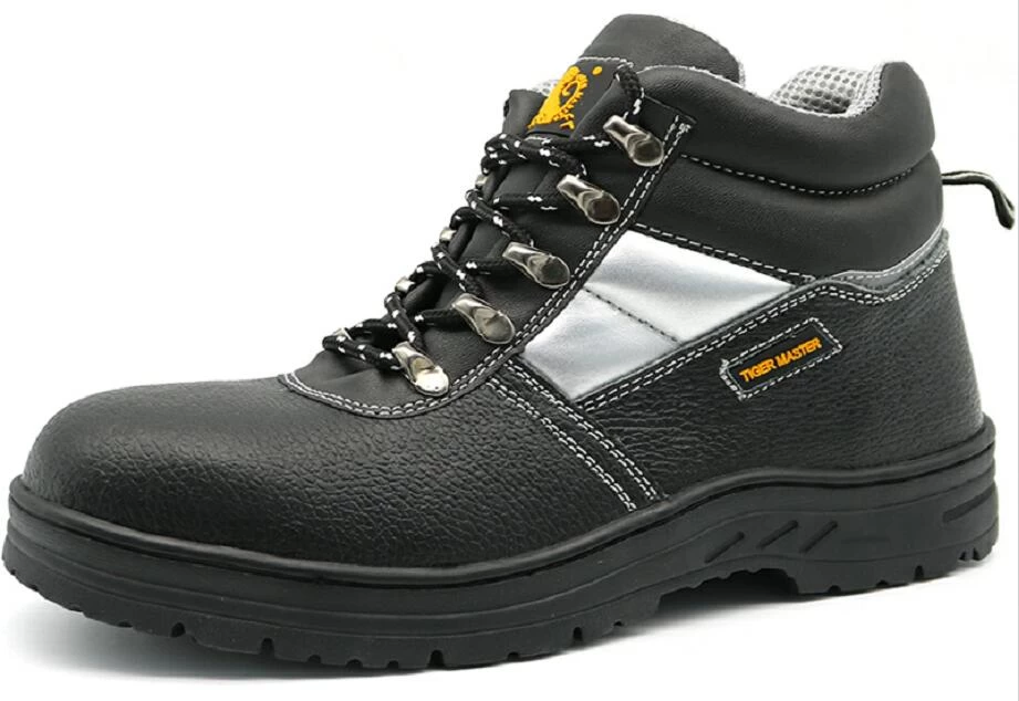 TM3004 أحذية جلدية سوداء مقاومة للحمض الزيتي مقاومة للثقب من الفولاذ المقاوم للصدأ
