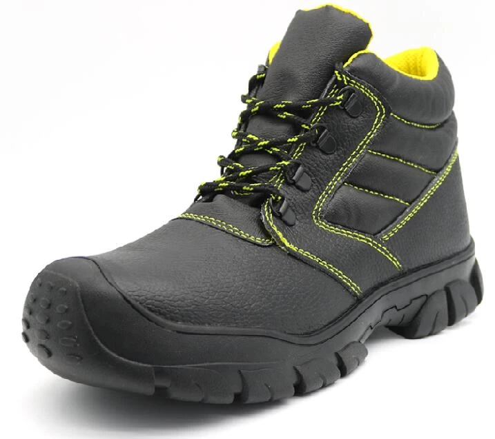 TM3005 Oil acid resistant anti slip rubber sole steel toe prevent puncture leather safety shoes