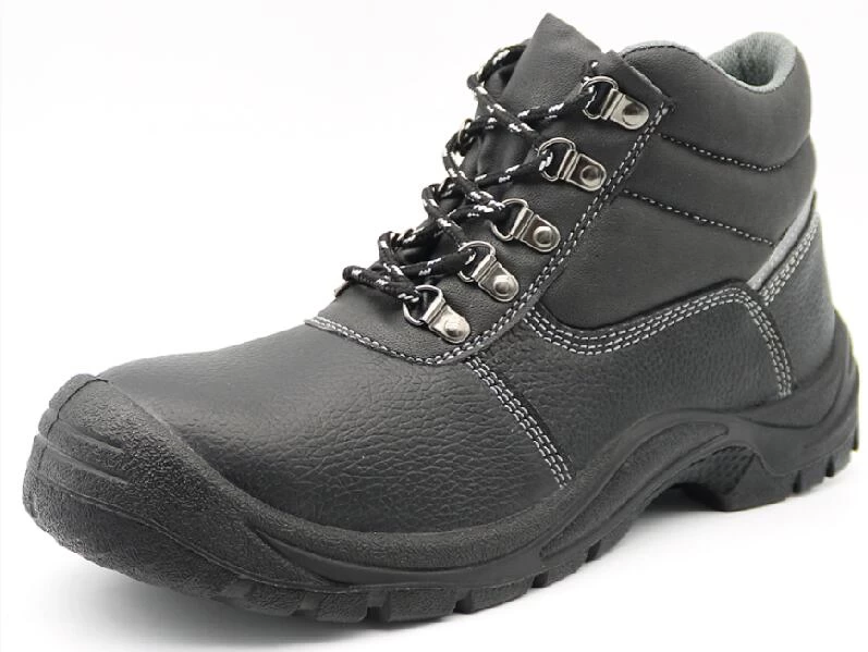 TM3010 مانع للانزلاق مضاد للزيت يمنع ثقب الرجال أحذية السلامة الجلدية غطاء إصبع القدم الصلب