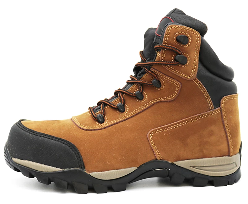 TM5003 Oil resistant eva rubber sole suede leather lining oil field safety boots steel toe