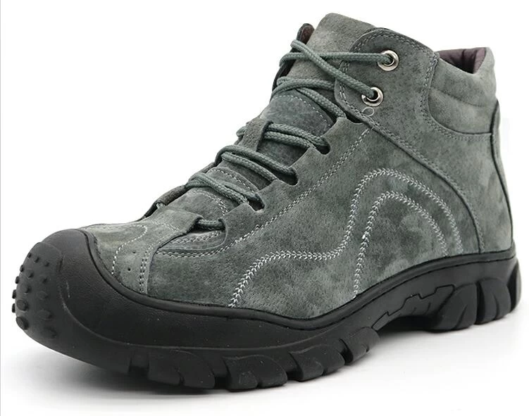 TMC4005耐油耐磨的猪皮钢脚趾毛皮衬里冬季安全鞋