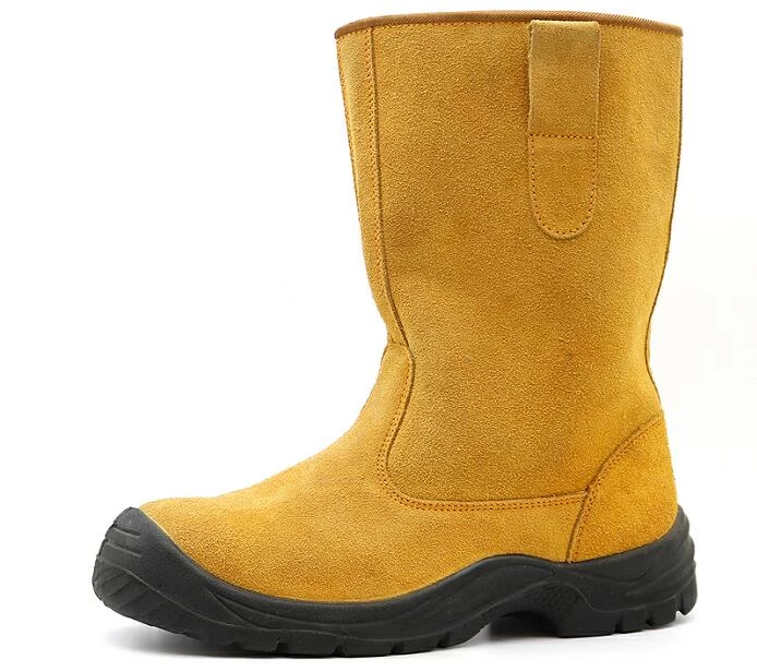 W1019 Anti slip suede leather steel toe puncture proof anti static safety welding boots