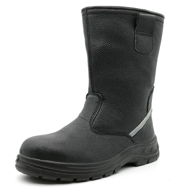 W1022 resistente all'acqua antiscivolo in acciaio antiscivolo Prevenire gli stivali ad alto rigger ad alta puntura