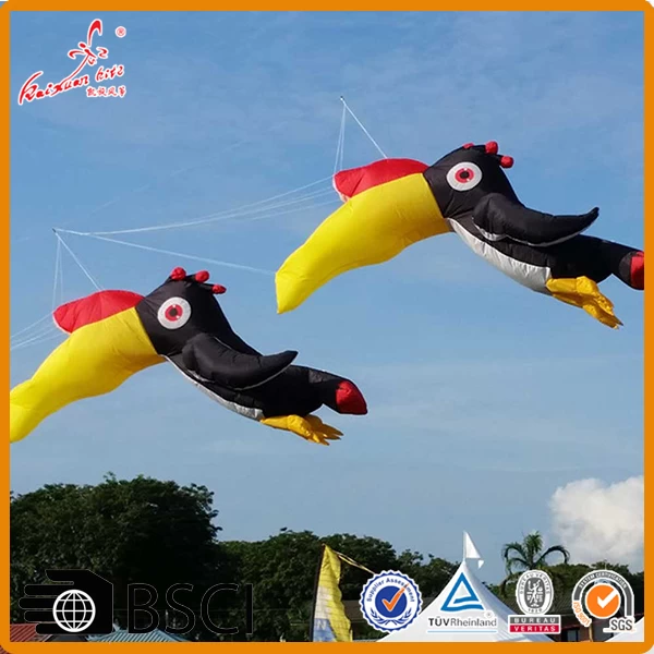 2017 neue design aufblasbare Hornbill kites zeigen kite aus der kite fabrik