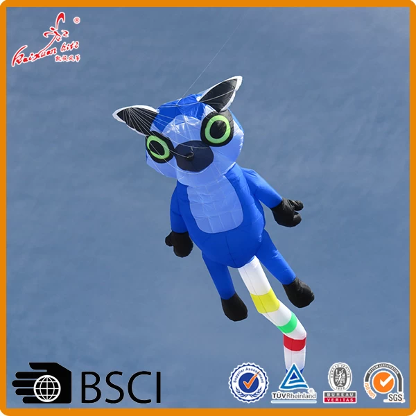 Hot sale colorful spring summer outdoor fun game toy Long Tail Lemur inflatable soft  Kite