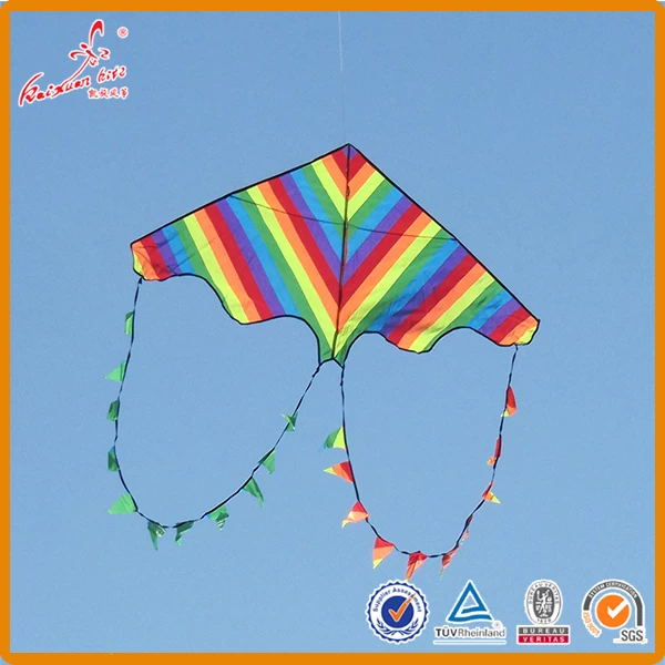 Outdoor sport Rainbow Triangle Kites for kids