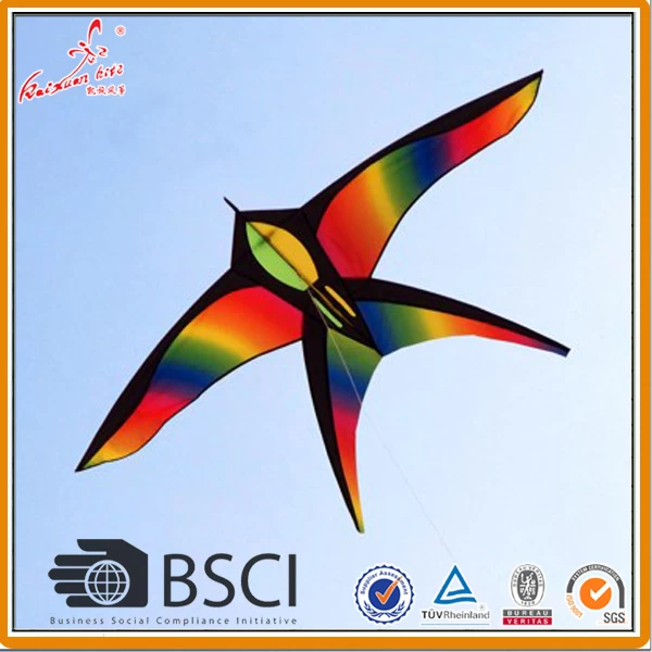 Single line rainbow bird kite from weifang China