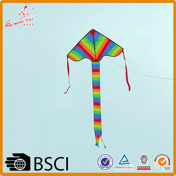 Small Rainbow Delta kite for kids with kite thread from Shandong kite factory
