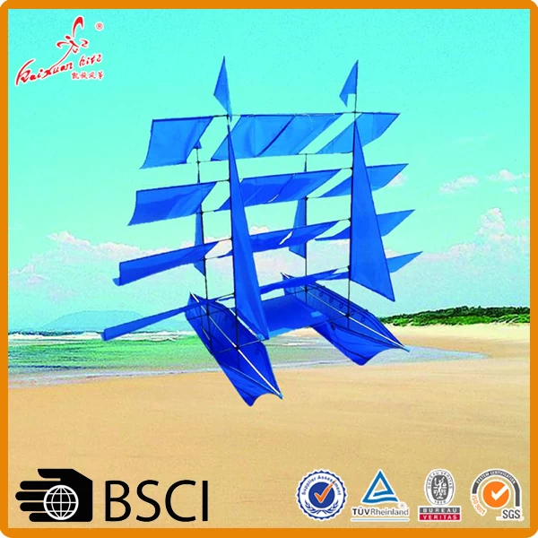 weifang kaixuan dual sails big boat 3d kite for sale