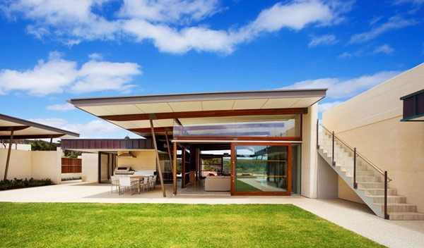 الجاهزة إطار من الصلب المعاصرة على مستوى واحد تصميم المنزل الفاخرة