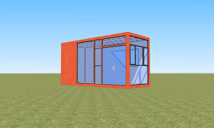 Rready Made 20ft Flat Pack Container Store House