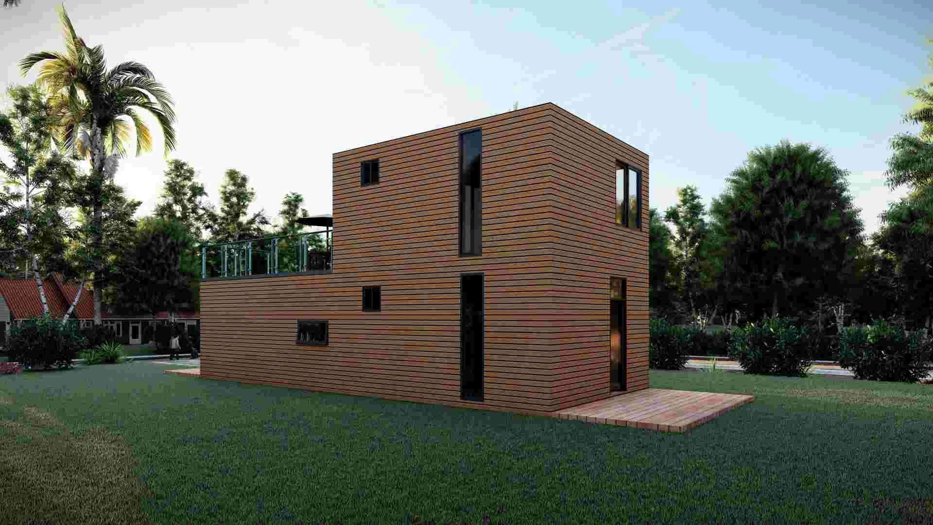 Residenziale - (Heya-2X03) Nuova casa prefabbricata container a 2 piani con società di costruzione di camere da letto e soggiorno