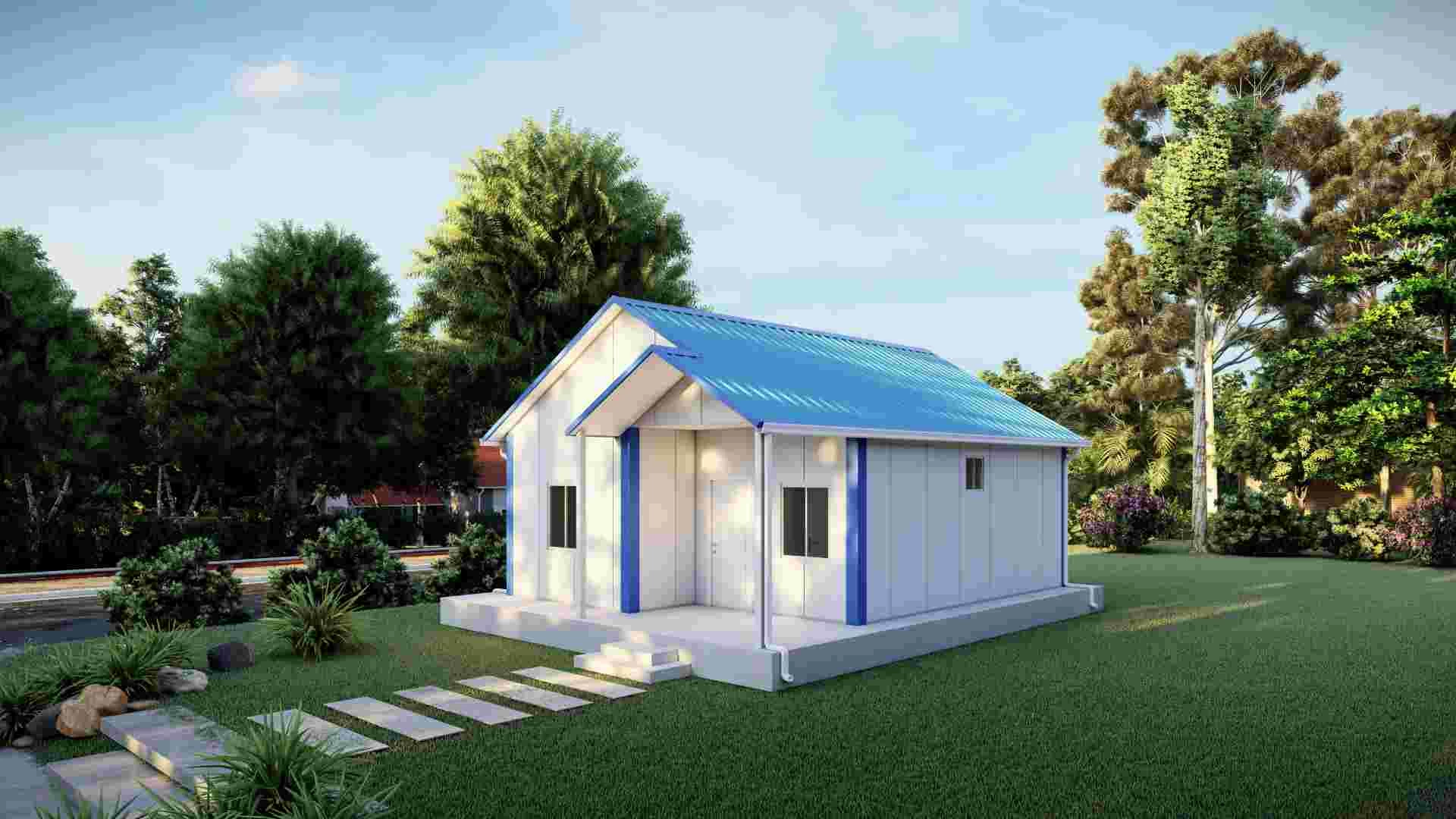 China China 2 room sandwich panel house ready made prefabricated granny flat house - 2B02 manufacturer