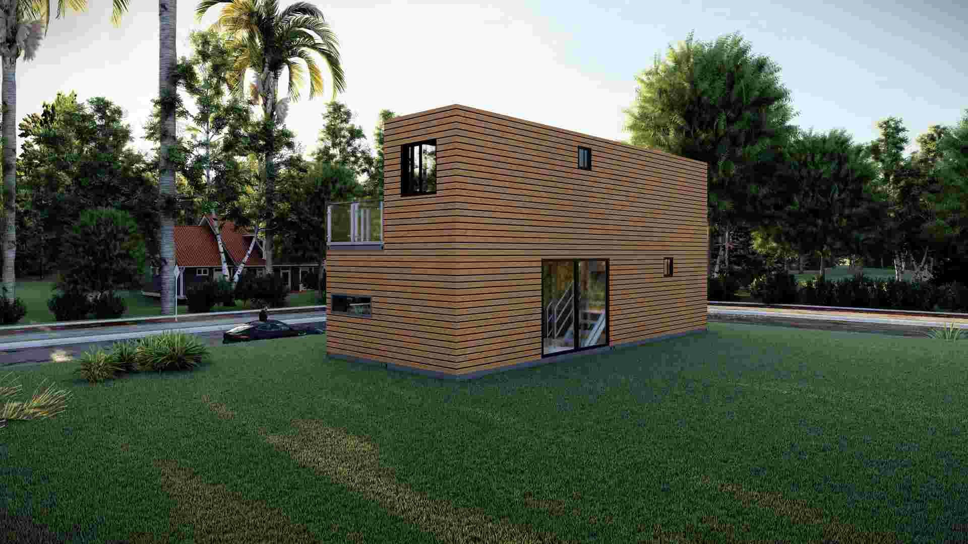 Container Prefabricated Flat Pack Container Home Model Sales On South Africa -3X01