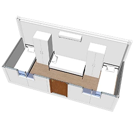 Dormitorio per container a basso costo di qualità superiore conveniente per operai