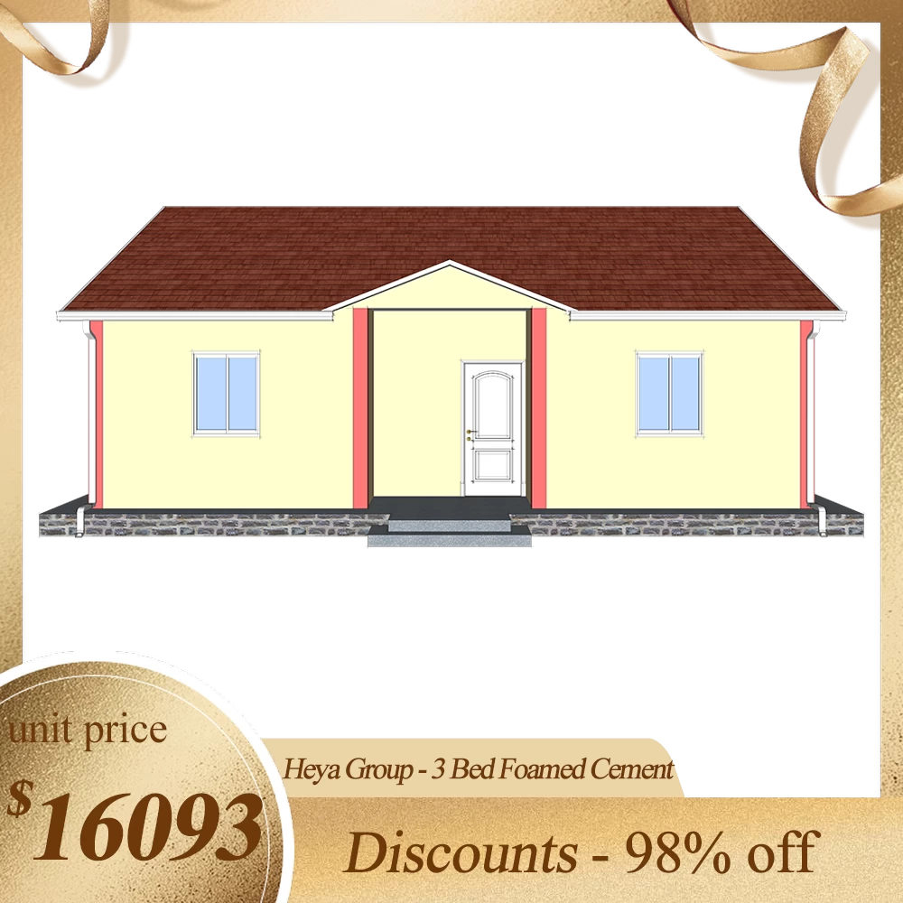 Residential - (Heya-3S01) China 3 bedroom foamed cement high quality house design on sale
