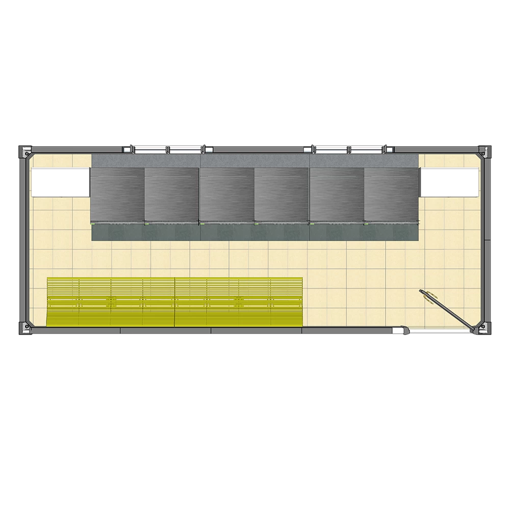 Conception de blanchisserie - Chambre modulaire préfabriquée préfabriquée à faible coût de panneau sandwich et panneaux muraux solaires