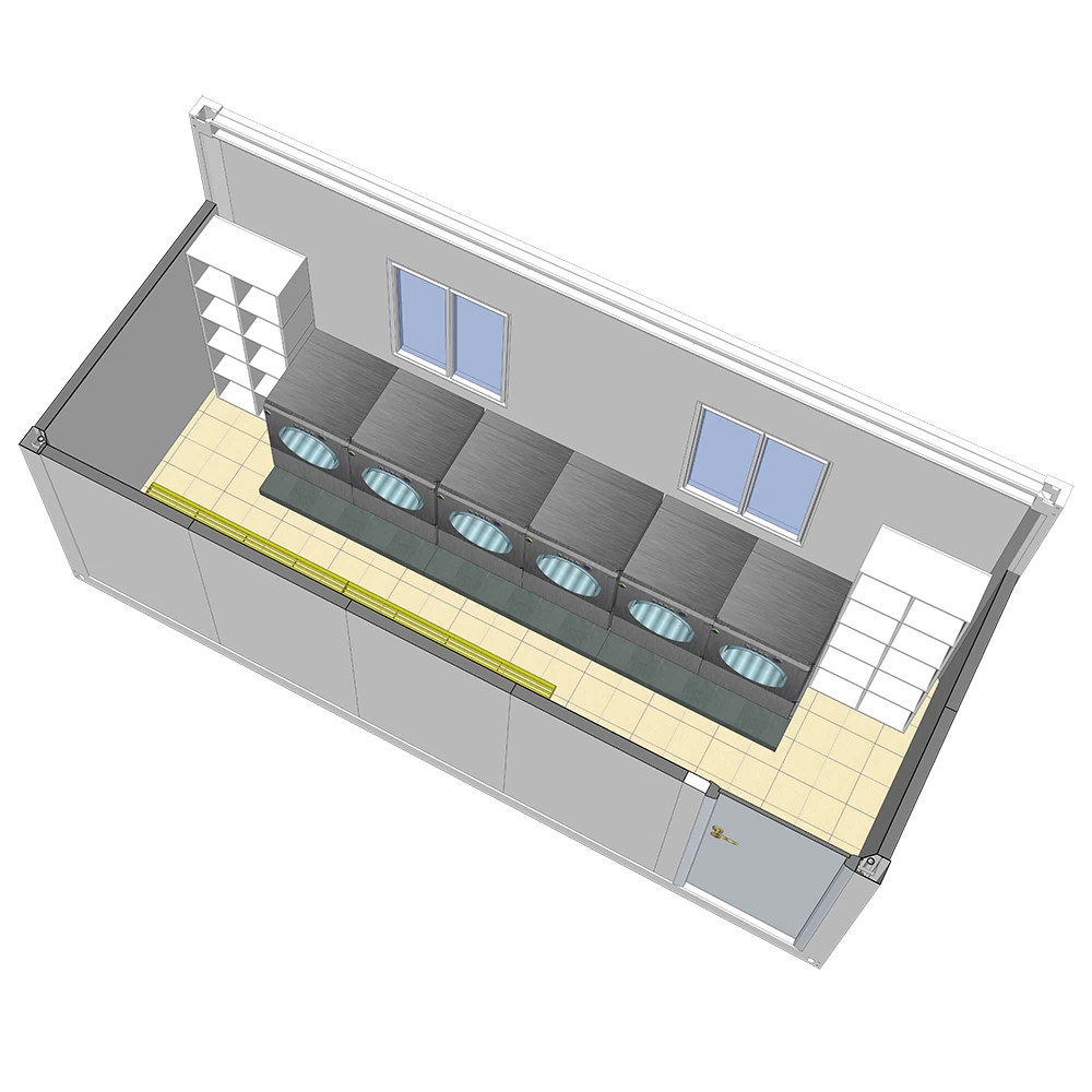 Design della lavanderia - Pannelli a sandwich prefabbricati modulari prefabbricati a basso costo e pannelli a parete solari