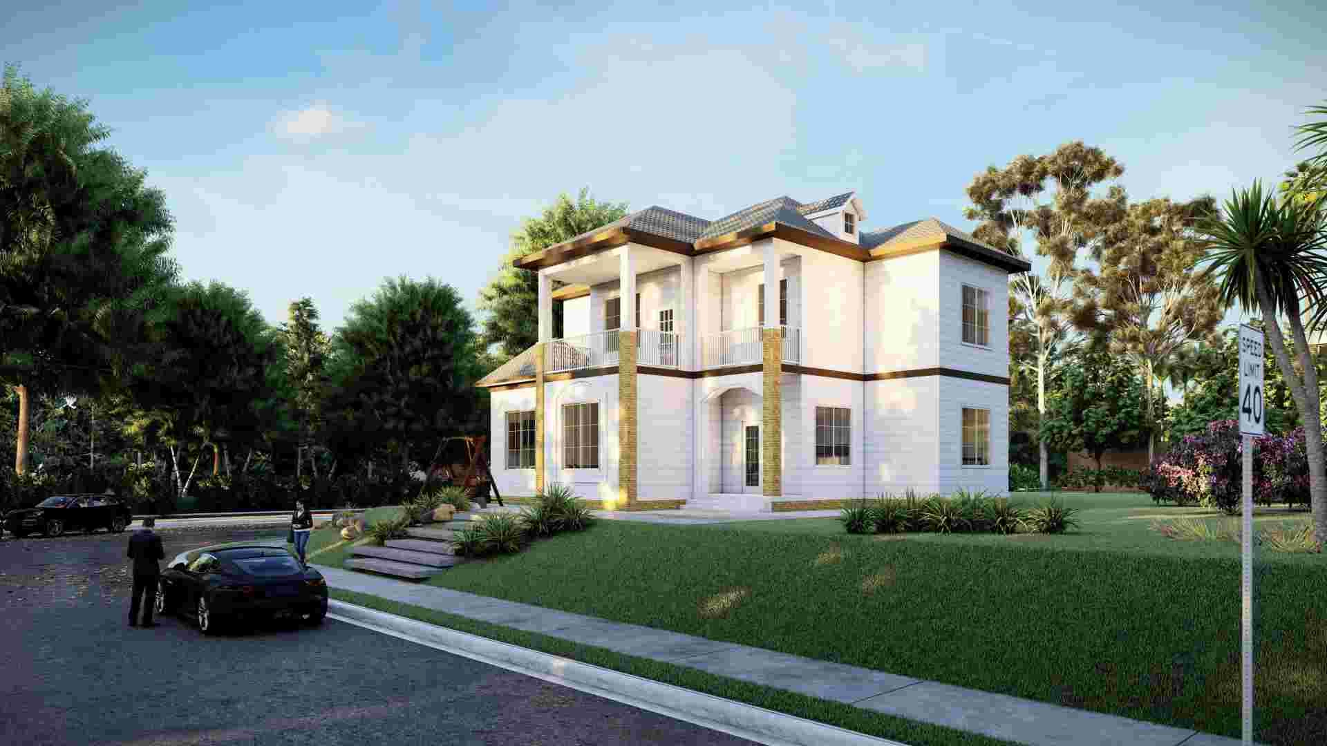 Luxury High Quality Prefab Light Steel Housing Villa  -QB13