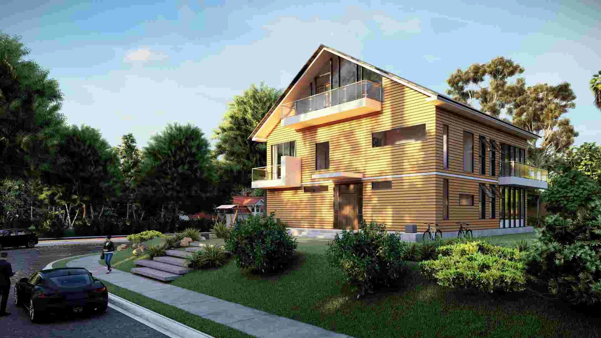 Luxus-beliebter modularer Stahl-Villa China wohnen Wohnsitz für lebende -qb27