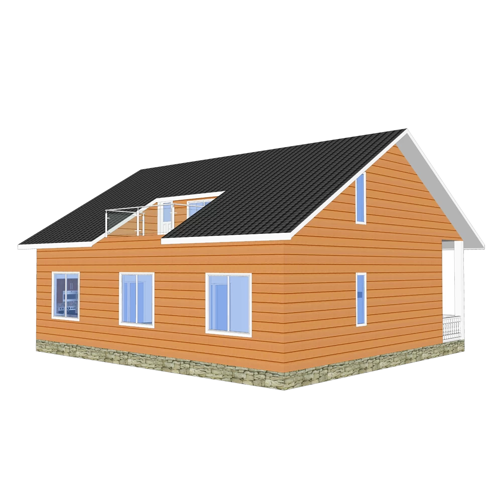 فيلا فاخرة - (QB10) 2019 سعر جديد المنازل الجاهزة بناء الهيكل الصلب تصميم 2 طوابق للبيع