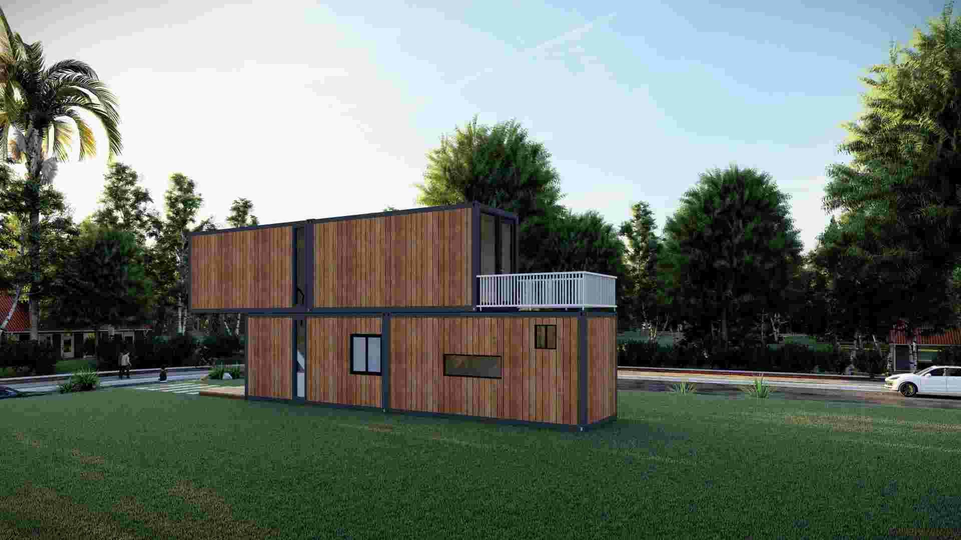 Pre Fab Modular Shipping Container House Prefabricated Container Villa Manufactured Homes -2X04