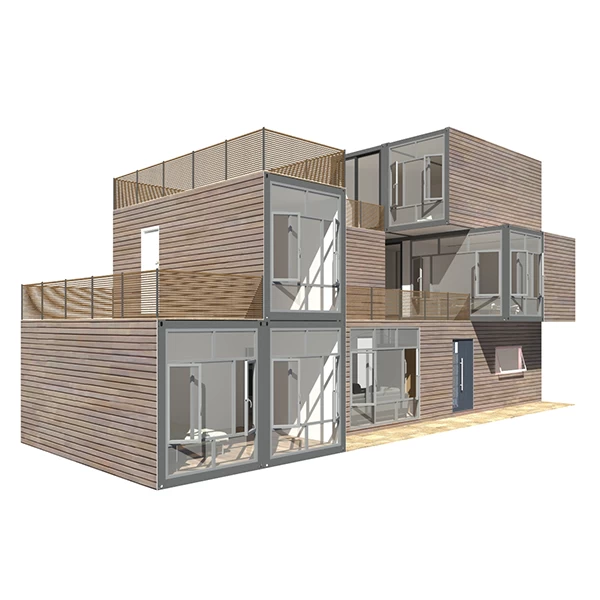 Résidentiel - (heya-4x03) Beautiful 4 chambres à 4 chambres Chambre à conteneurs Panneau de sandwich modulaire Plan d'acier